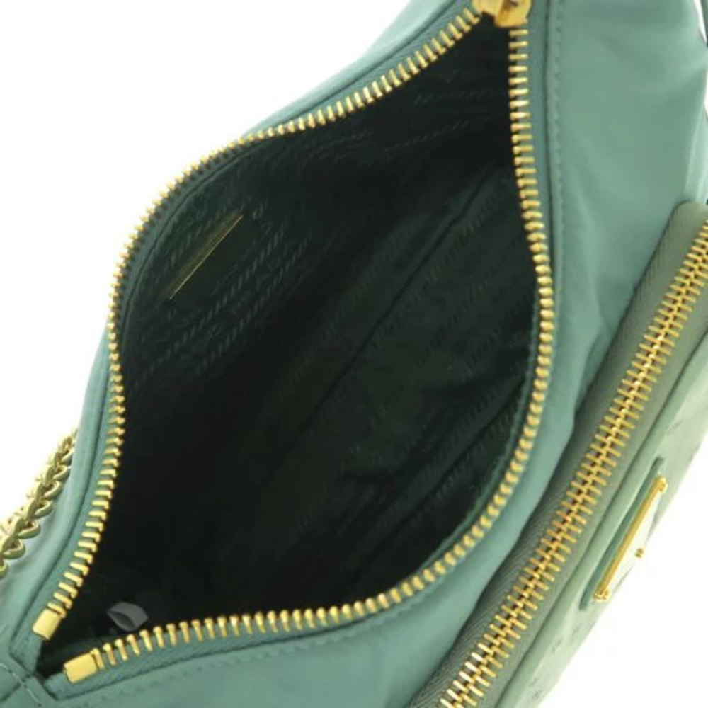 Prada Shoulder Leather Ostrich Bag Black
